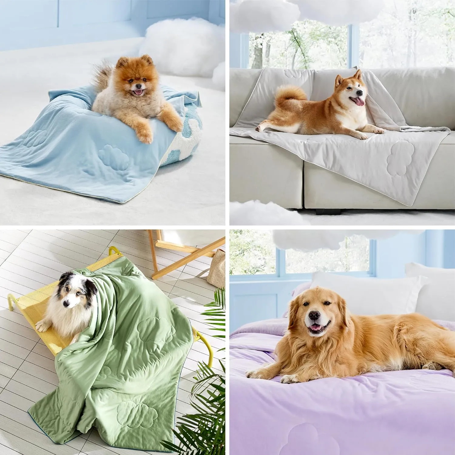 Lesure Premium Cooling Blanket for Small Dogs Washable - Breathable Pet Throw Blanket with Q-MAX>0.4 for SummerSoft Cat Cooling Mat, Furniture Protector Couch SofaGrey, 25x35