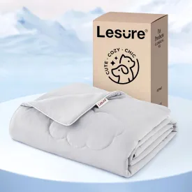 Lesure Premium Cooling Blanket for Small Dogs Washable - Breathable Pet Throw Blanket with Q-MAX>0.4 for SummerSoft Cat Cooling Mat, Furniture Protector Couch SofaGrey, 25x35