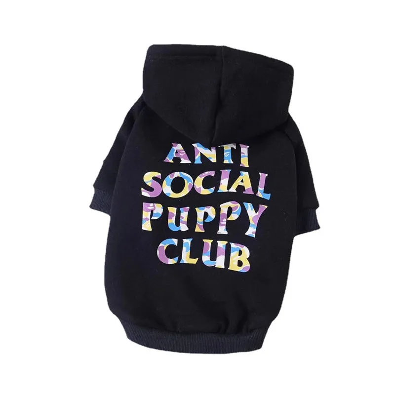 Letter Print Dog Hoodie