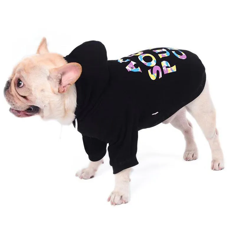 Letter Print Dog Hoodie