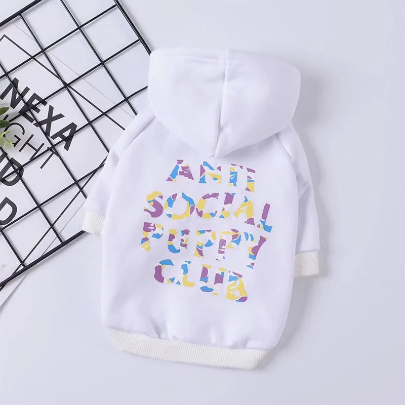 Letter Print Dog Hoodie