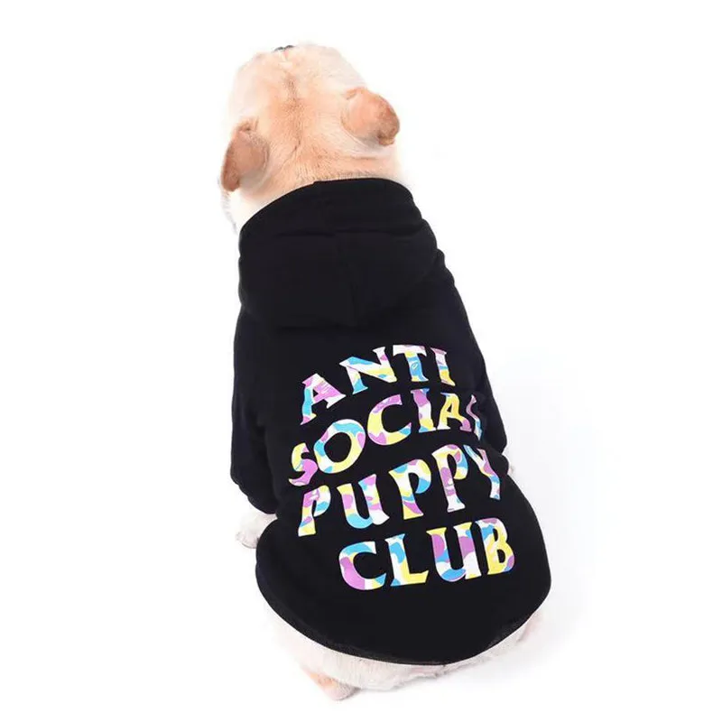 Letter Print Dog Hoodie