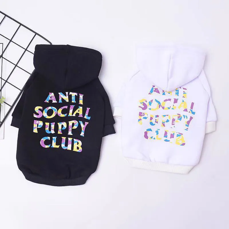 Letter Print Dog Hoodie