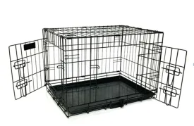 McLovin's Double Door Pet Crate Black 36"