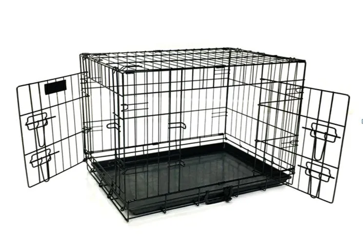 McLovin's Double Door Pet Crate Black 36"
