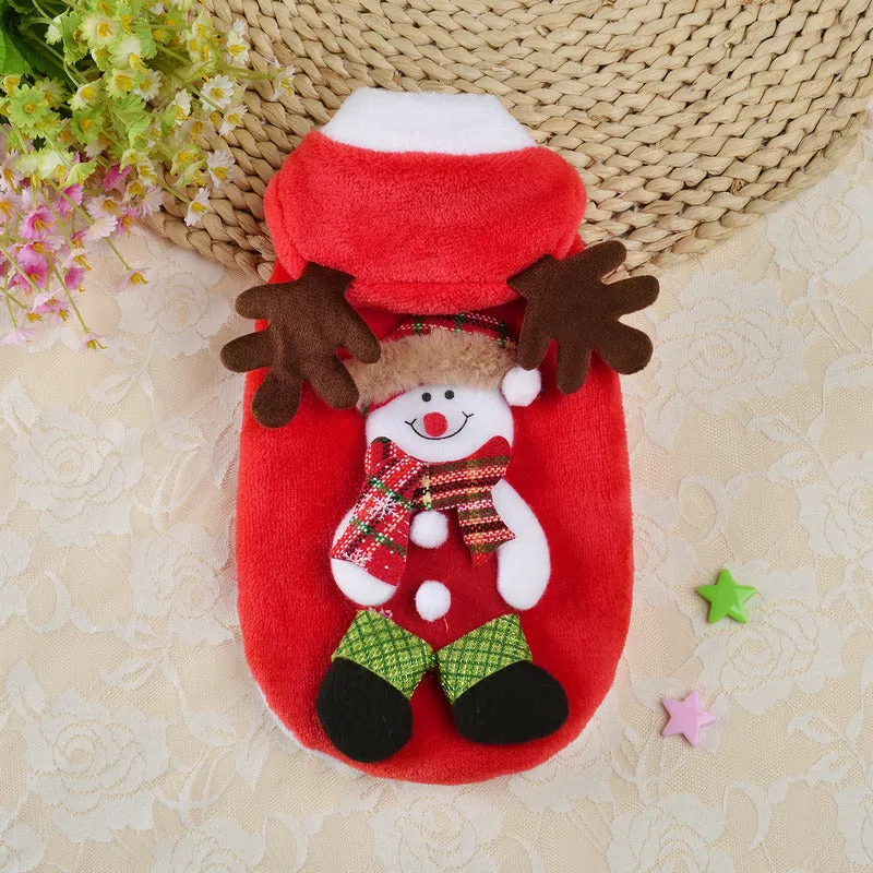 New Warm Pet Clothing | Happy Christmas & New Year Cat and Dog Clothes