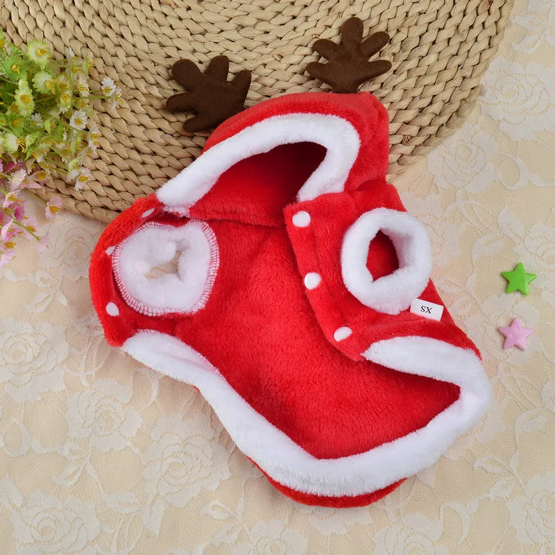 New Warm Pet Clothing | Happy Christmas & New Year Cat and Dog Clothes