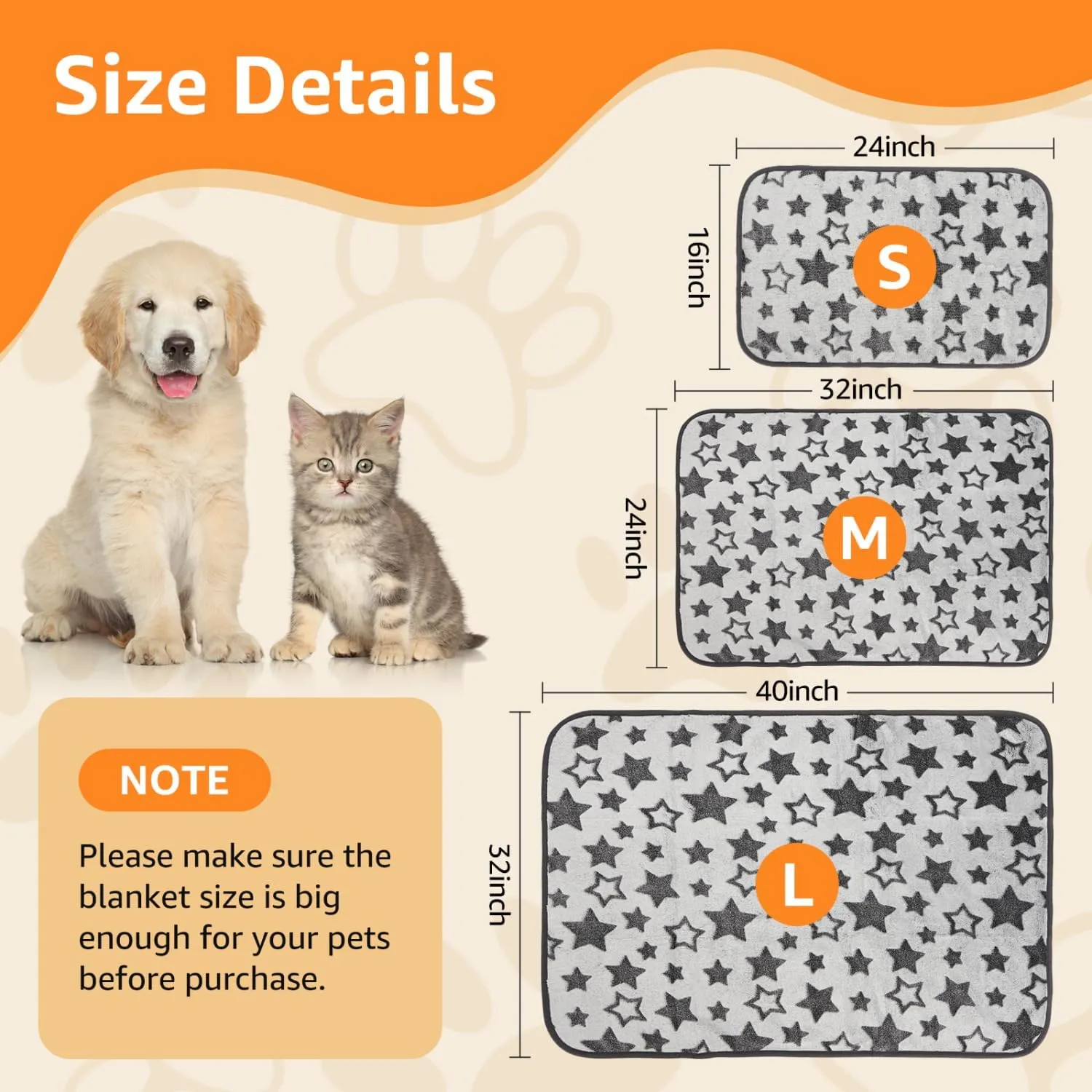 Nobleza Waterproof Dog Cat Blanket, 3PCS Warm Soft Pet Mat Set for Sofa Bed Indoor Sleep Furniture Protector Outdoor Car, Puppy Winter Blanket for Large Medium Small Pet, Reversible Sherpa Fleece