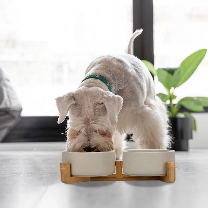 Non-Slip Ceramic Pet Bowl Set