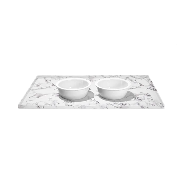 Pet Food Mat Marble