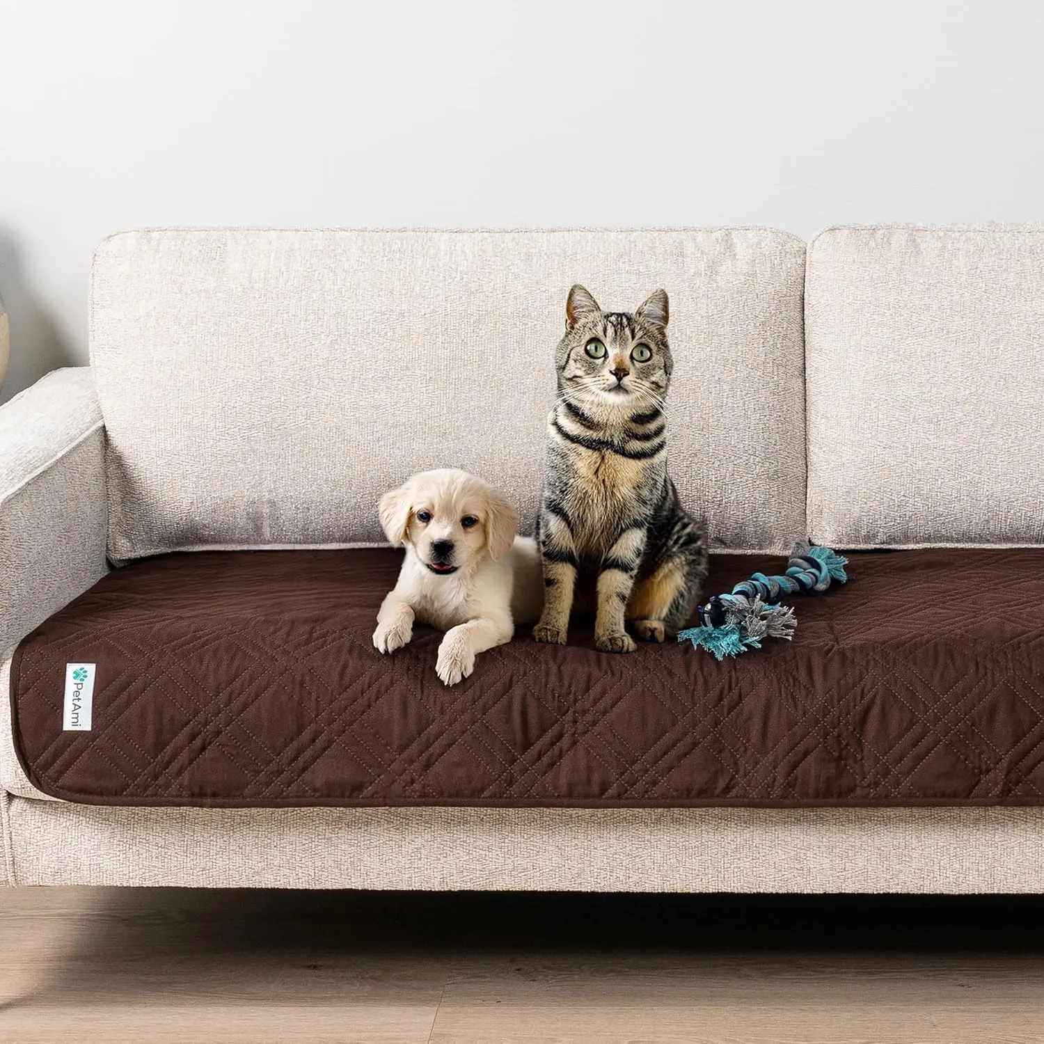 PetAmi Waterproof Couch Cover for Dogs, Waterproof Pet Blanket, Reversible Furniture Cover Sofa Protector for Pet Cat Bed, Washable Waterproof Blanket Dog Cover for Couch Seat, 30x70 Brown