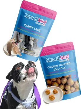 Rabbit Ear and Chicken Jerky Egg Yolks Bundle