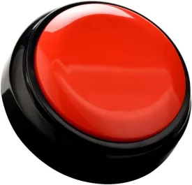 Recordable Button Voice Recording Button Dog Buttons for Communication Game Buzzer 30 Seconds Recordable Answer Buzzers Funny Gift for Office Home (Red)