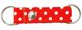 Red/White Polka Dot Snappy Keychain - 508