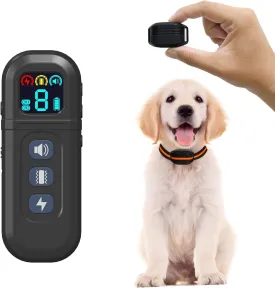 Small Dog Shock Collar for 5-15 lbs Small Medium Dogs,1900Ft Remote Range Small Dog Training Collar with Beep (1-3), Vibration(0-9), Safe Shock(0-9) Waterproof e Collar (Black)