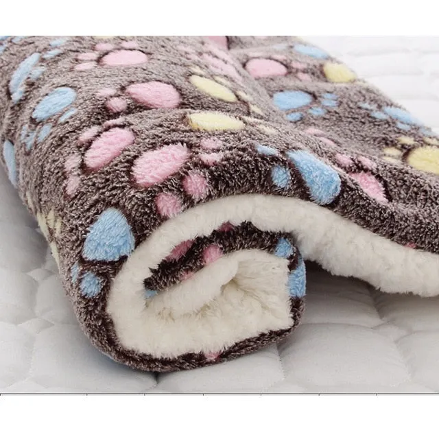 Soft Flannel Pet Blanket puppy Sleeping Mat
