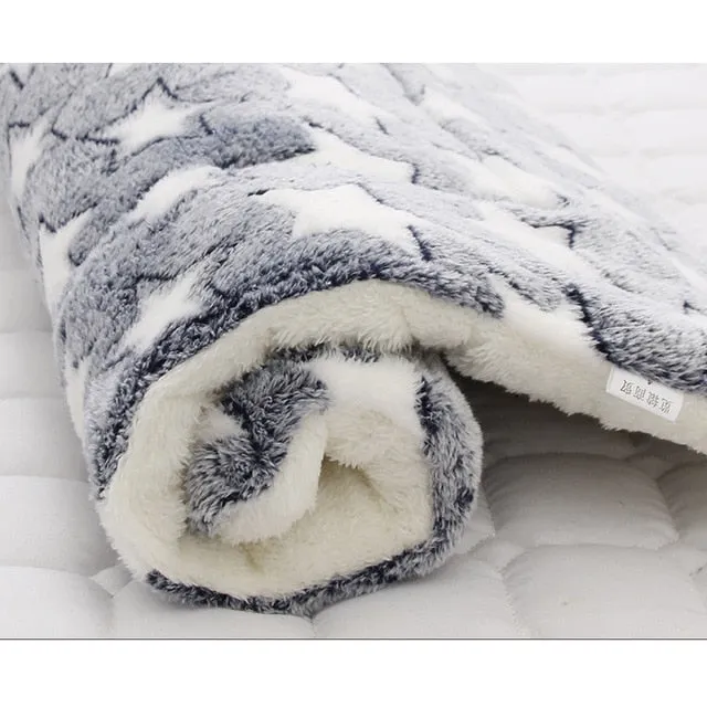 Soft Flannel Pet Blanket puppy Sleeping Mat