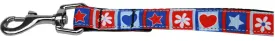 Stars and Hearts Nylon Pet Leash 3-8in by 6ft