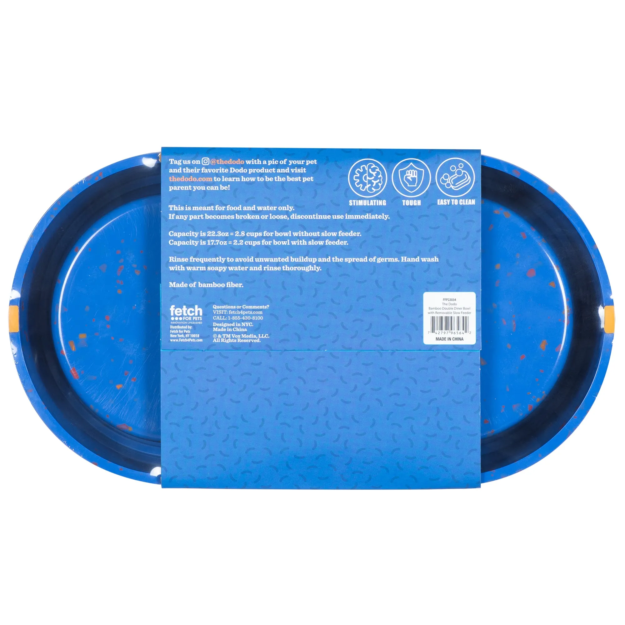 The Dodo Bamboo Double Diner Bowl
