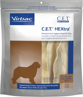 Virbac C.E.T. HEXtra Premium Dental Dog Chews XLarge 51 & Up lb 30 Count