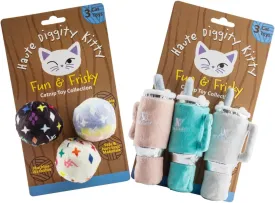 Vuiton Monogram Balls   Snuggly Cups Set, Plush Cat Toys Catnip Filled with Interactive Crackle Sound, Safe & Durable Toys for Cat & Kitten, 6 Pcs