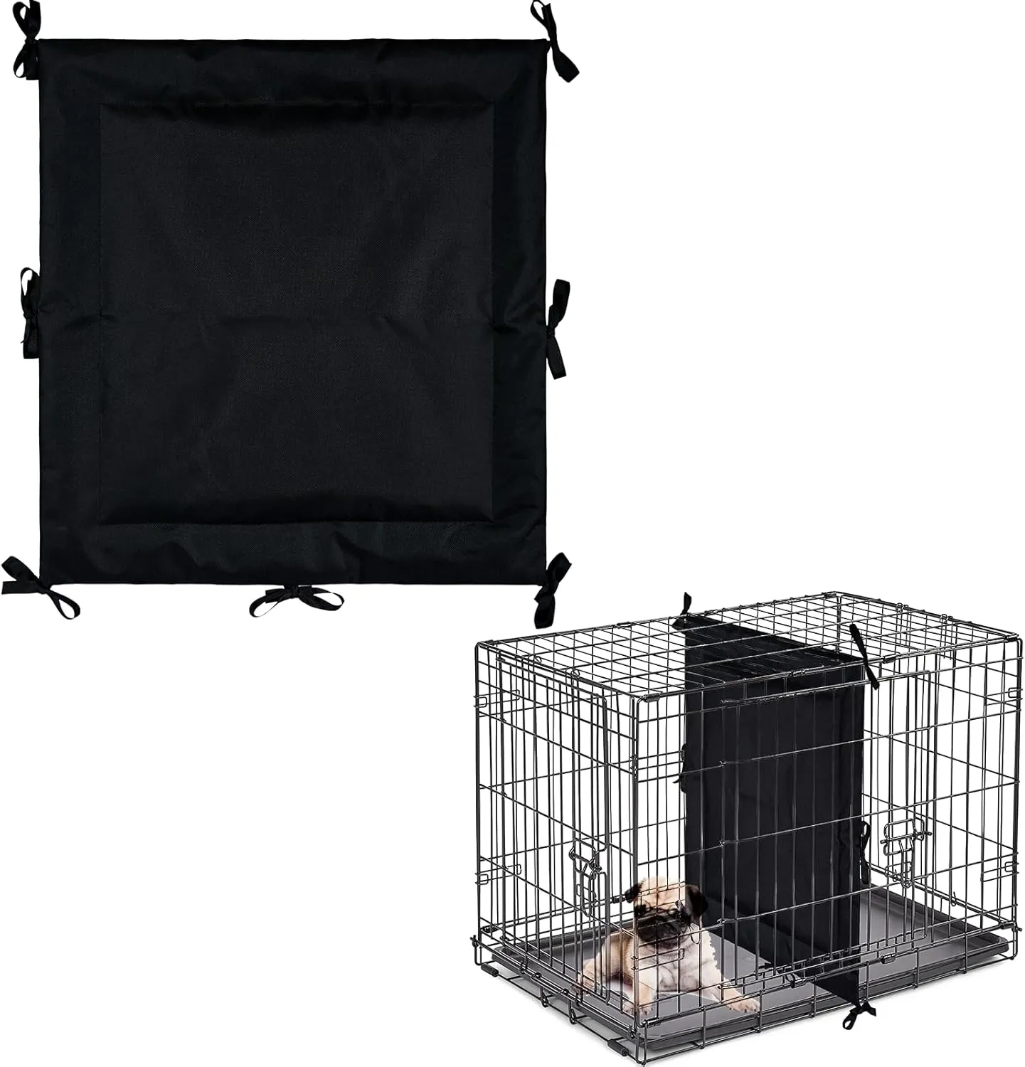 Waterproof PU Dog Crate Divider Panel  Durable Leather Dog Kennel Divider with Ties, Ideal for Puppy Crate Training, Fits 36" Crates. (Divider Only, Crate Not Included)