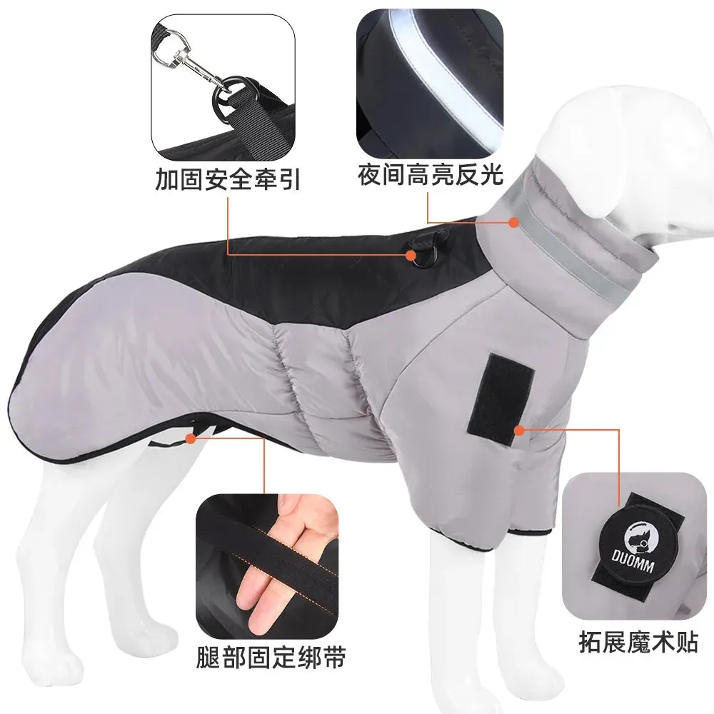 Windproof Dog Jacket New XL-6XL Winter Warm Dog Clothes for Lagre Dogs Reflective Waterproof Big Dog Jacket Coat