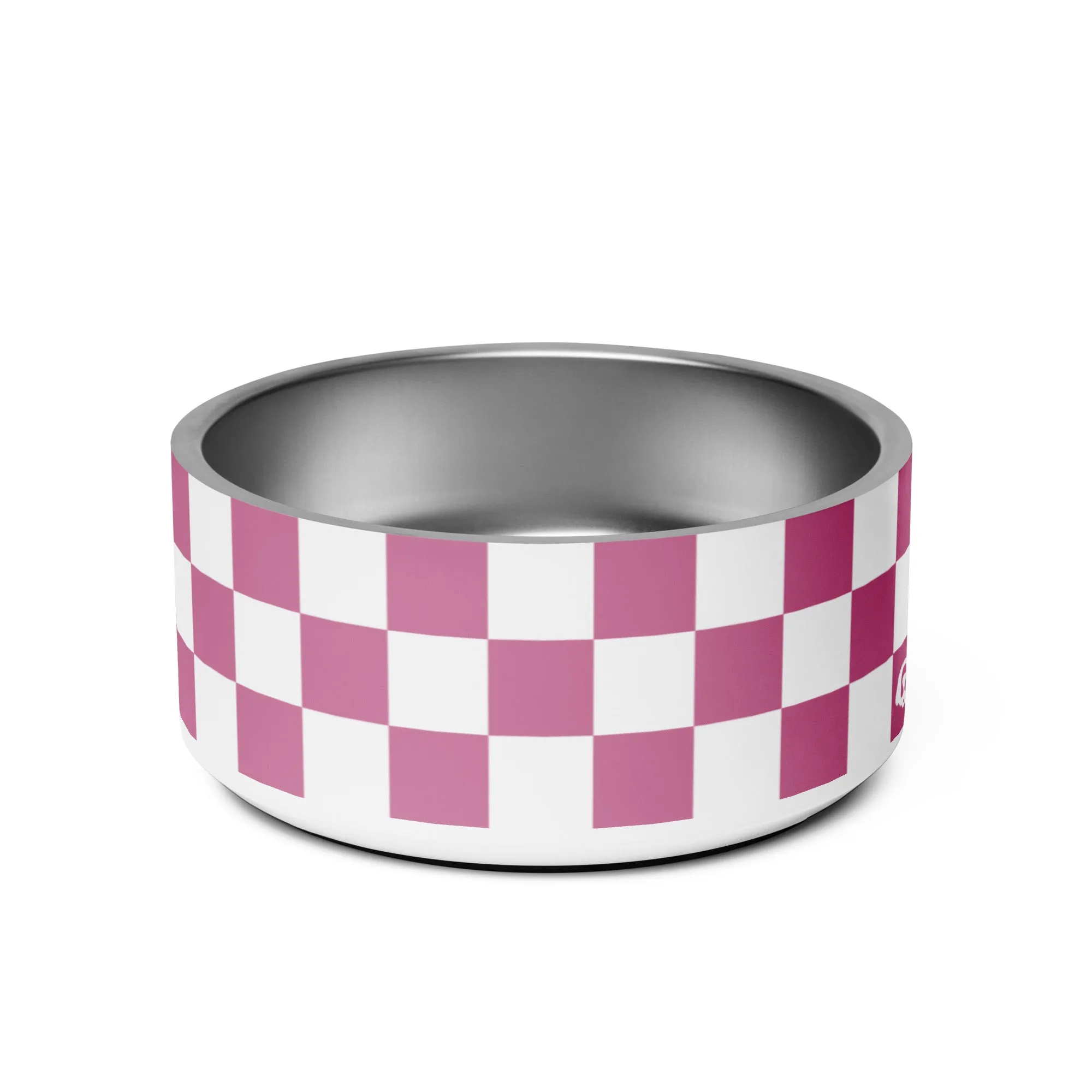 WUFORIA Checker Razzberry 32oz Dog Bowl