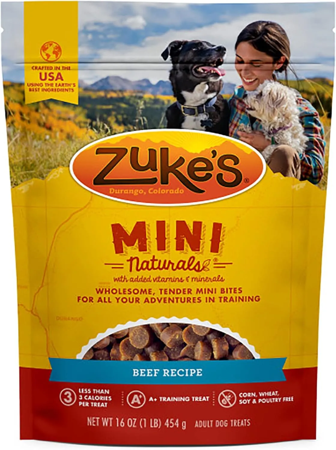 Zuke's Mini Naturals Training Dog Treats (16 Ounce (Pack of 2), Beef)
